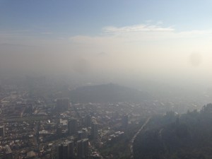 Smoggy View of Santiago