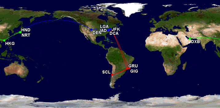About 38,000 miles of flying...