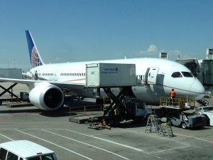 United 787 Dreamliner in Denver