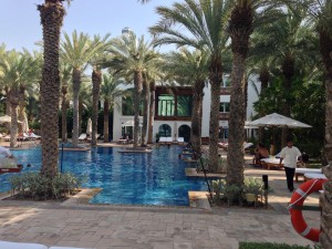 The beautiful pool at the Park Hyatt Dubai