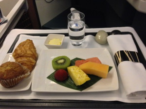 Fresh fruit and croissant