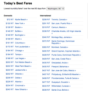 Today's Best Fares from Travelzoo