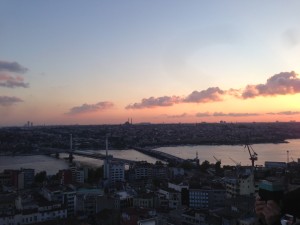Istanbul sunset Galata Tower