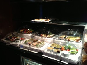 Food offering in Global First Class Lounge IAD
